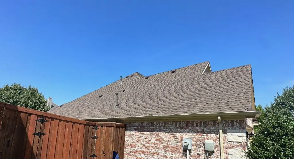 Completed roof replacement project in Highland Village